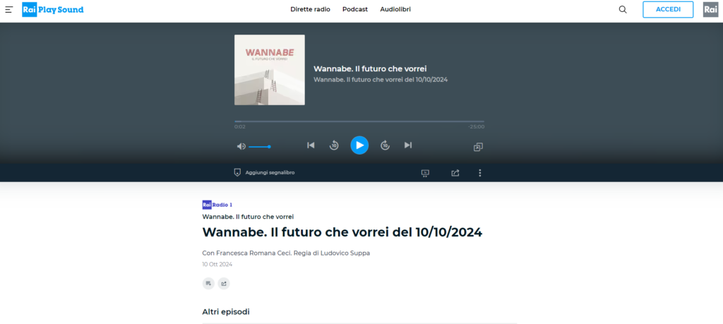 rairadio1 wannabe 10ottobre
